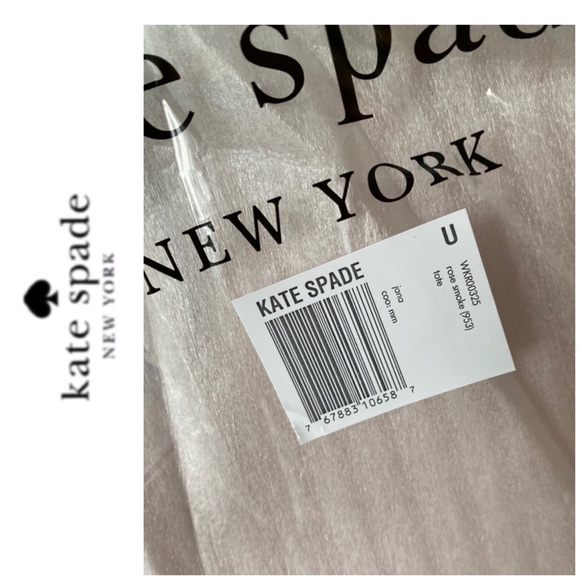NWT Kate Spade genuine leather zip tote blush - Picture 5 of 7